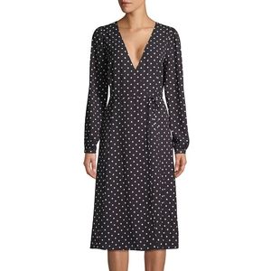 Avantlook Polka Dot Wrap Dress